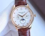 Patek Philippe Complications 39mm Cal324 Movement 48Hours Waterproof 30m Gold/Rose Gold Case Watch